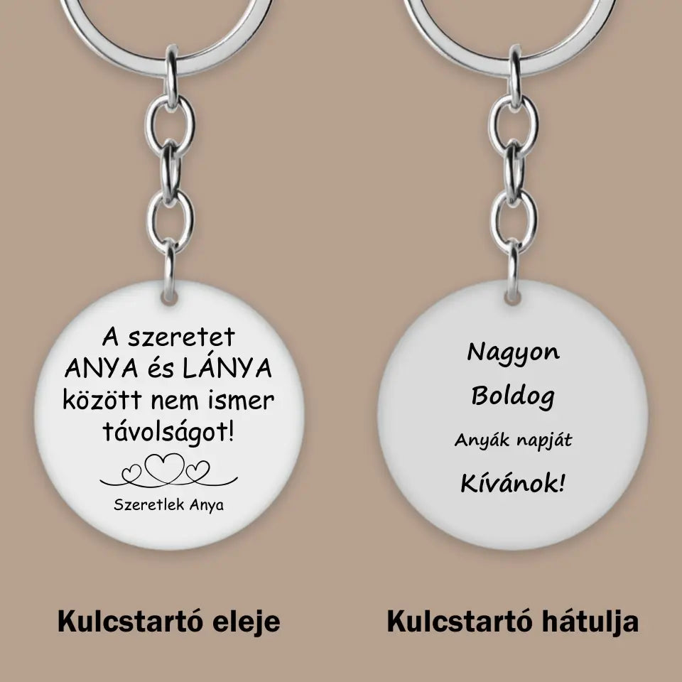 Anya-lánya szeretet, anyák napi kulcstartó, ajándék édesanyáknak