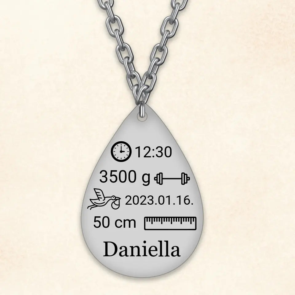 Baba emlékőrző nyaklánc, anyukáknak