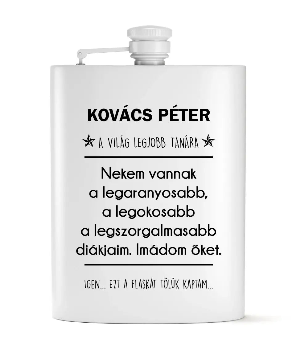 Ballagási ajándék tanároknak - flaska szett egyedi névvel