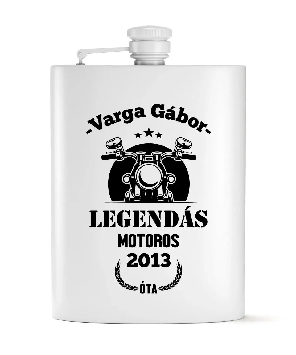 Motoros ajándék - neves flaska szett évszámmal