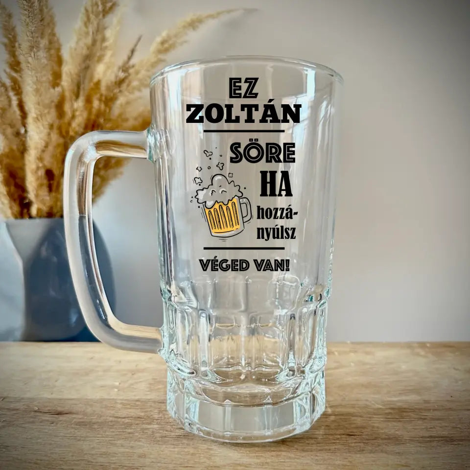 Sörös ajándék korsó saját névvel