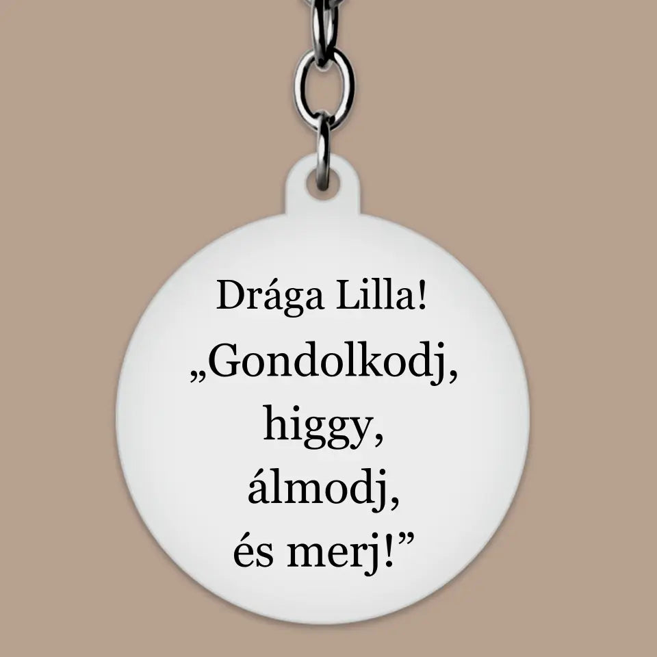 Biztató ballagási kulcstartó