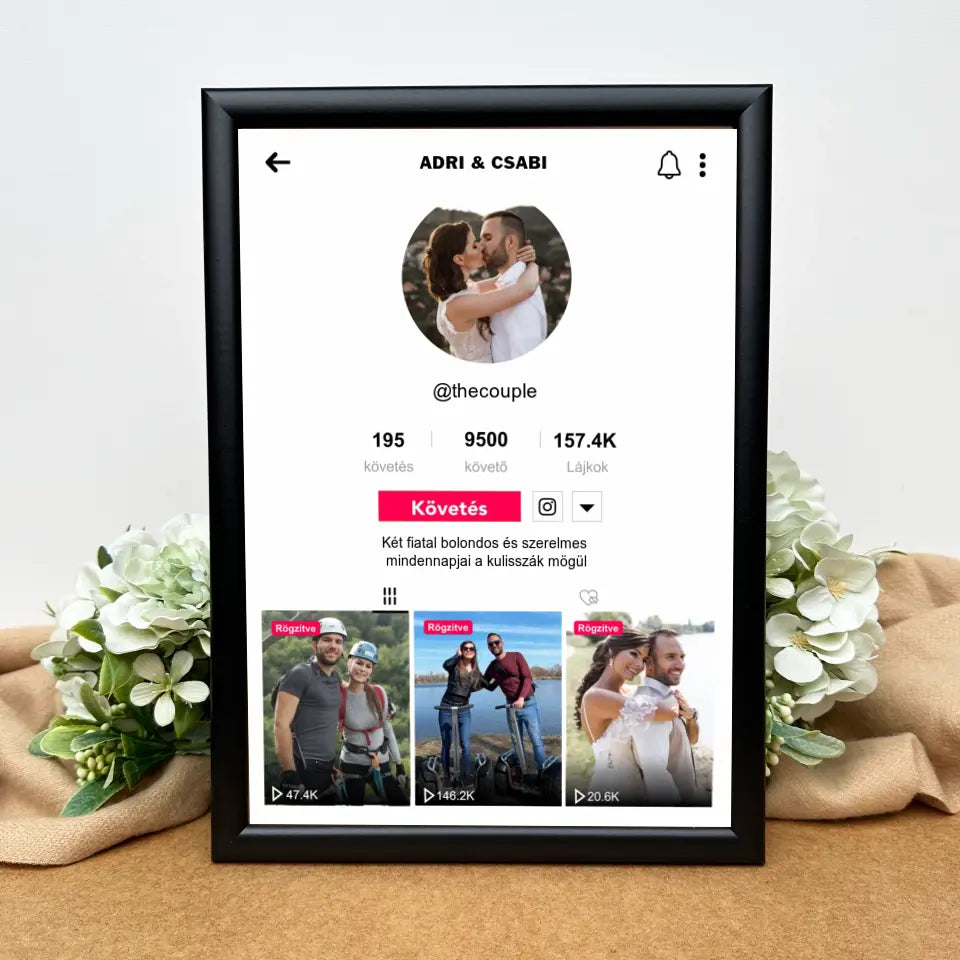TikTok stílusú ajándék kép pároknak