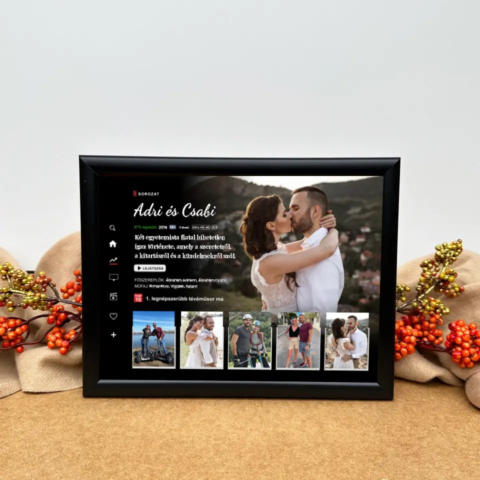 Sorozatos ajándék kép pároknak, egyedi ajándék