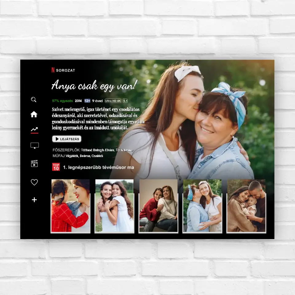 Sorozatos ajándék kép anyának, ajándék születésnapra