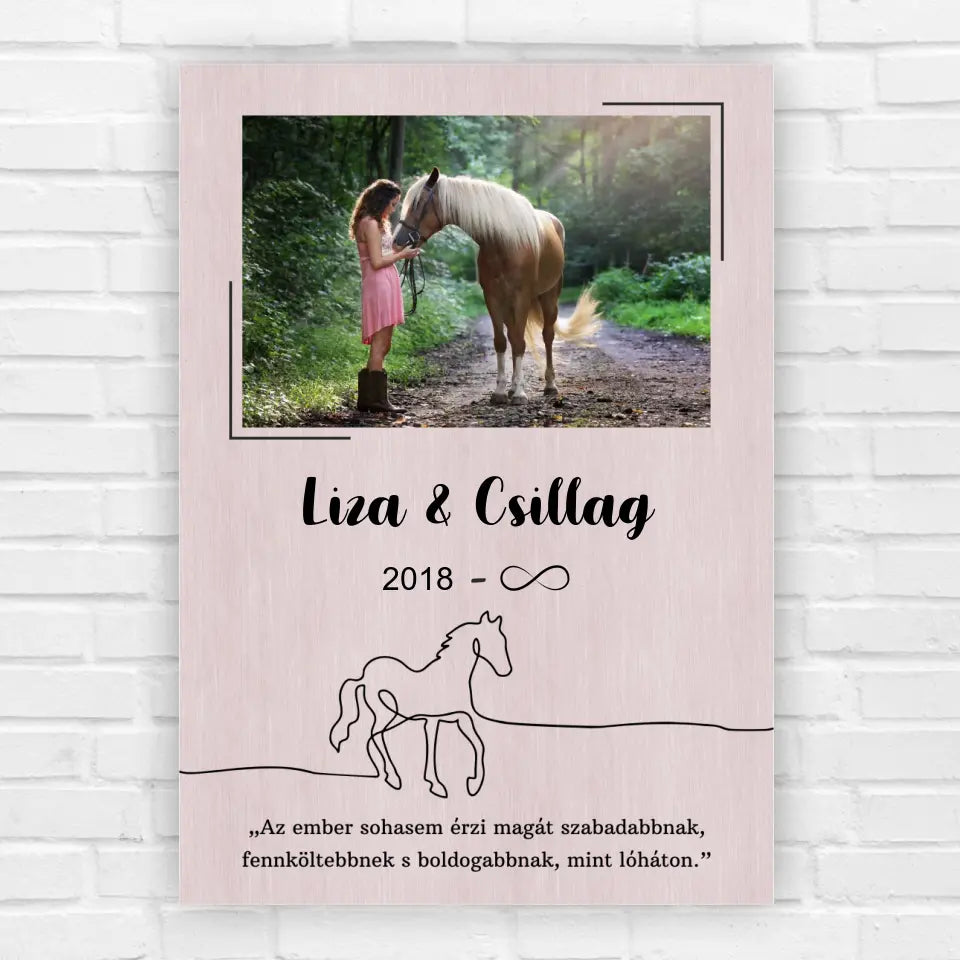 Lovas ajándék kép, fényképes ajándék
