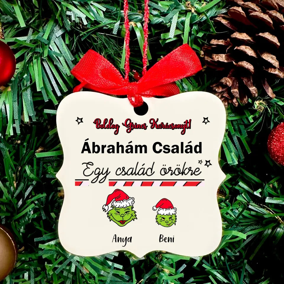 Grincs család karácsonyfadísz