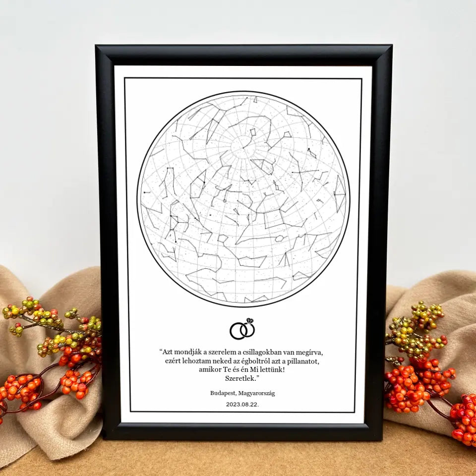 Esküvői ajándék csillagkép