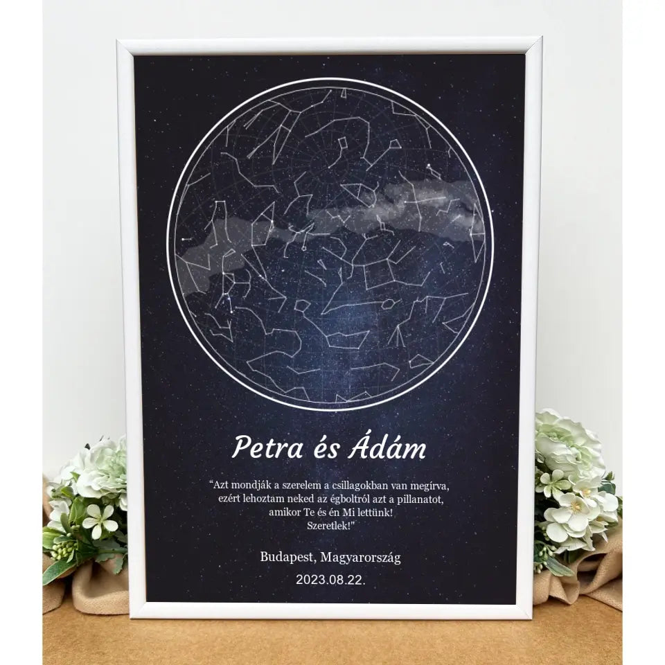 Hartă stelară a cerului înstelat