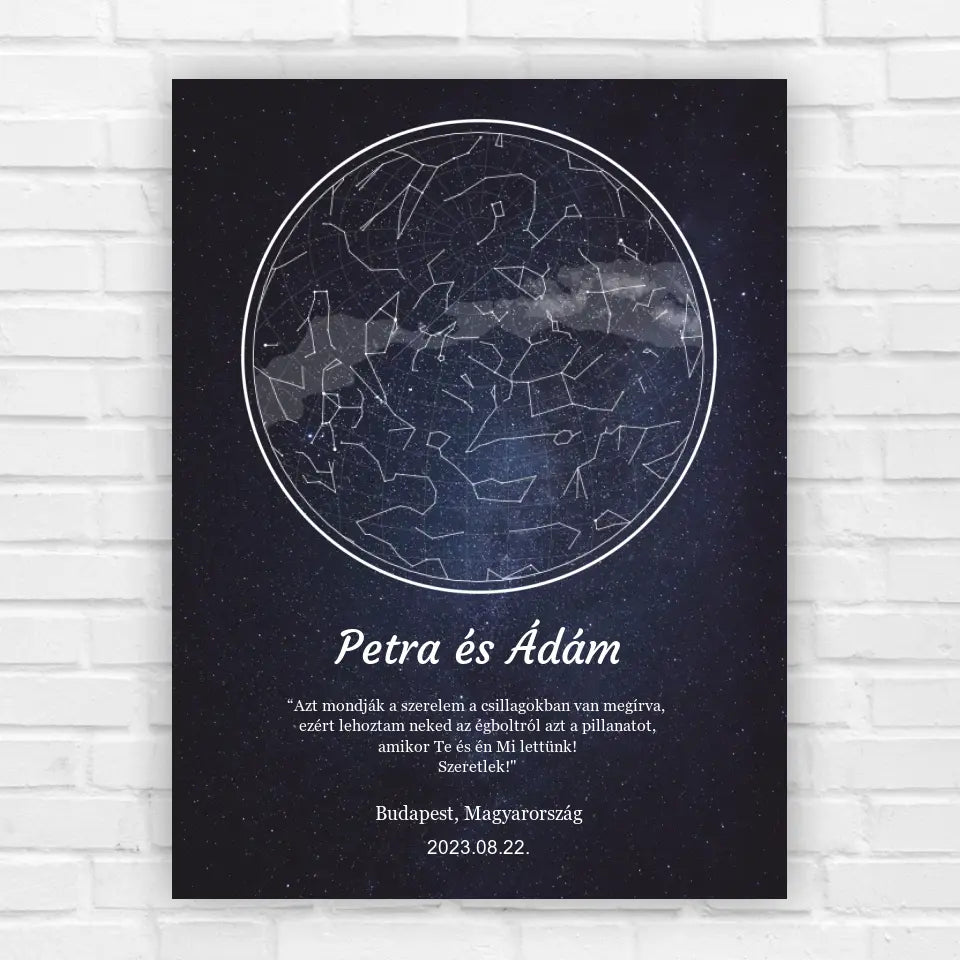 Hartă stelară a cerului înstelat