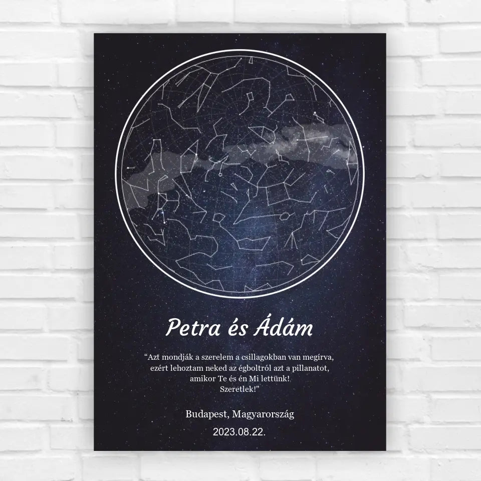 Hartă stelară a cerului înstelat