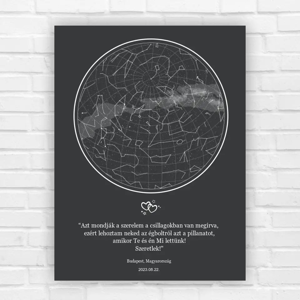 Csillagkép évfordulóra | asztali méret, szerelmespároknak