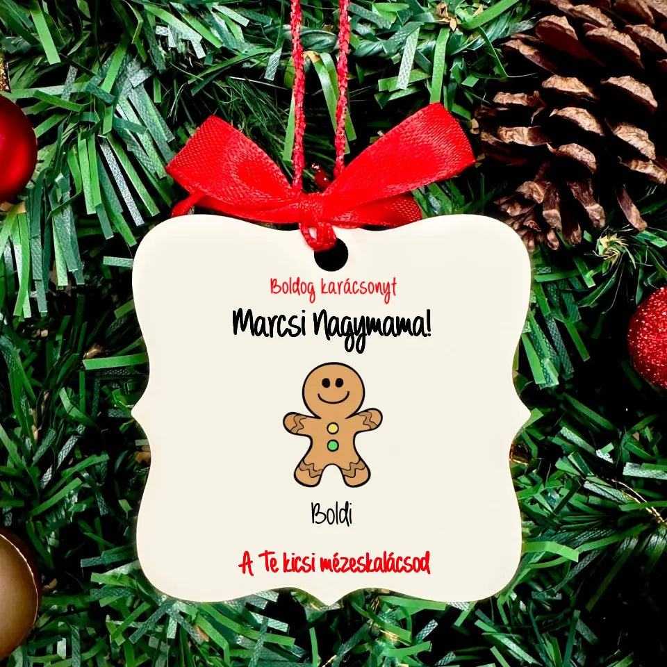 Mézeskalácsos karácsonyfadísz nagymamáknak
