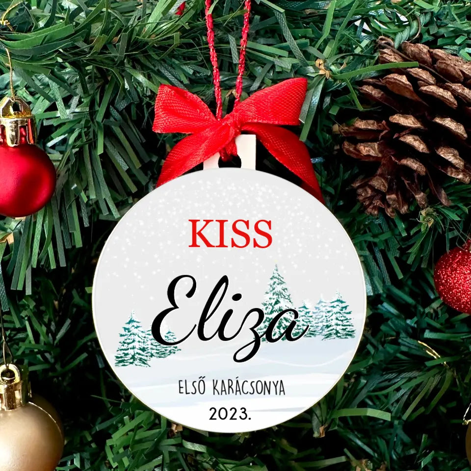 Különleges karácsonyfadísz, a gyermeked nevével
