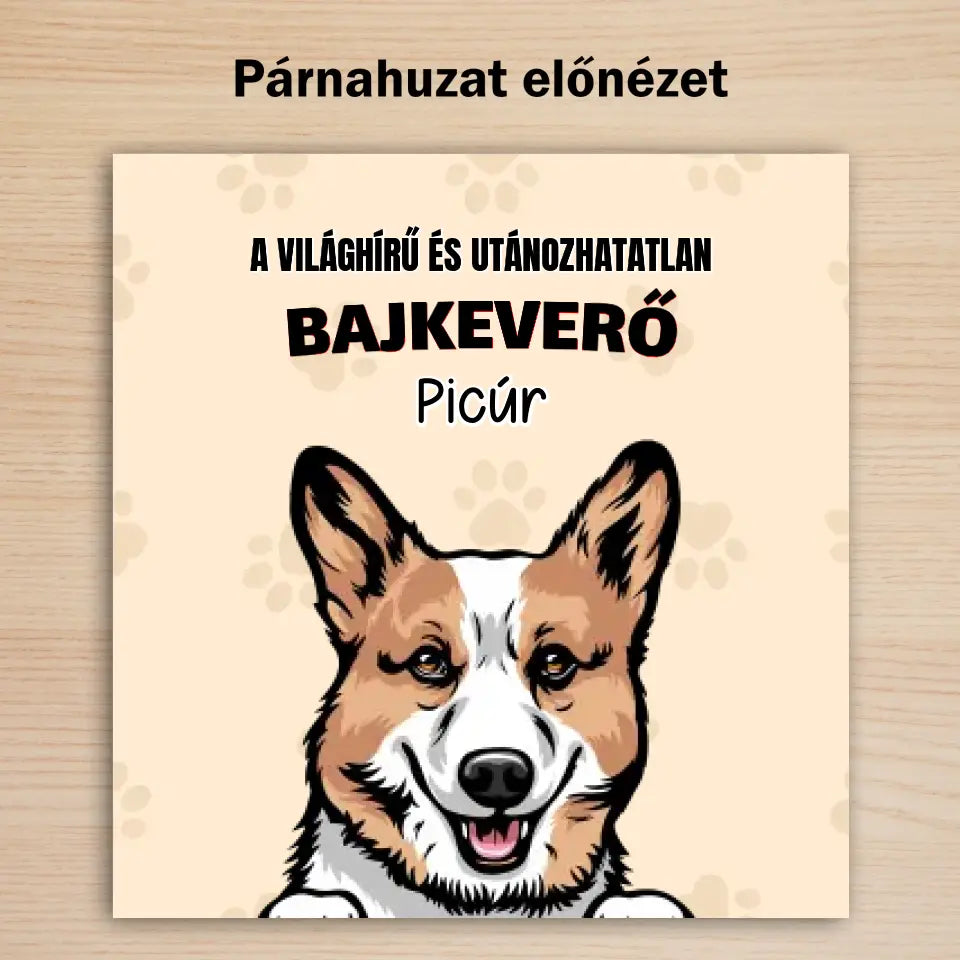 Humoros szövegű kiskedvences párna