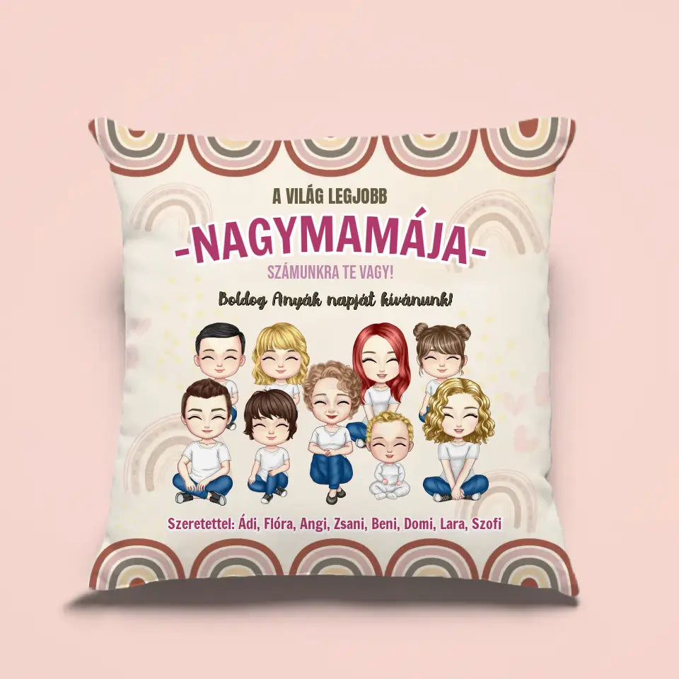 Unokás párna nagymamáknak