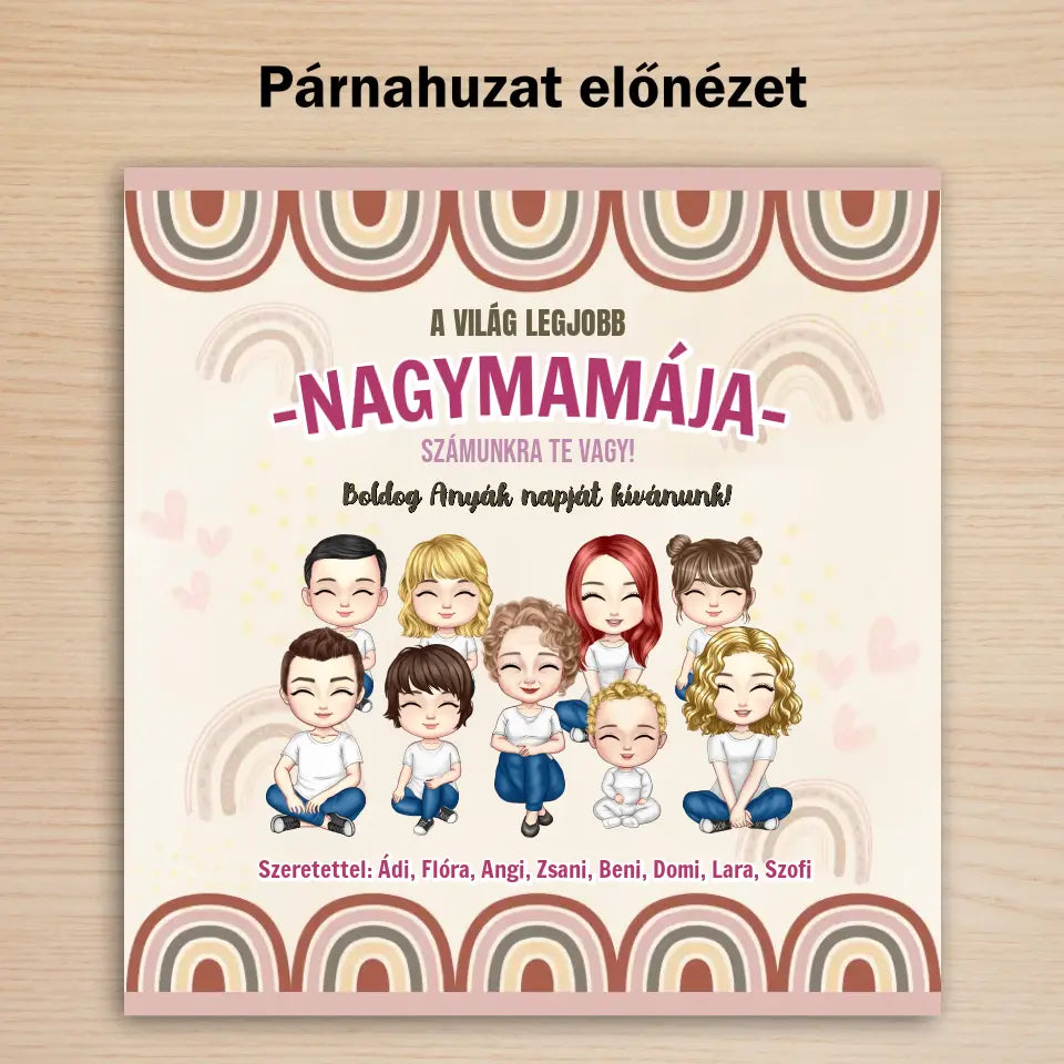 Egyedi párna a világ legjobb nagymamájának