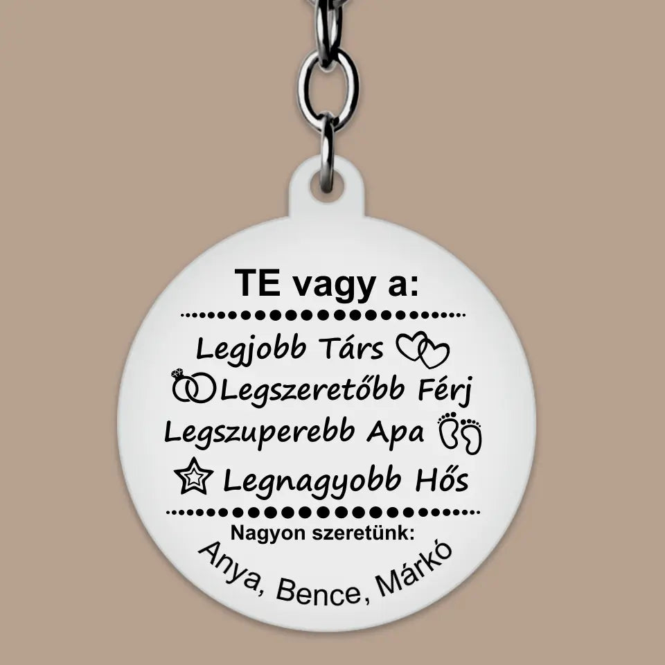 Apa csak egy van kulcstartó apának