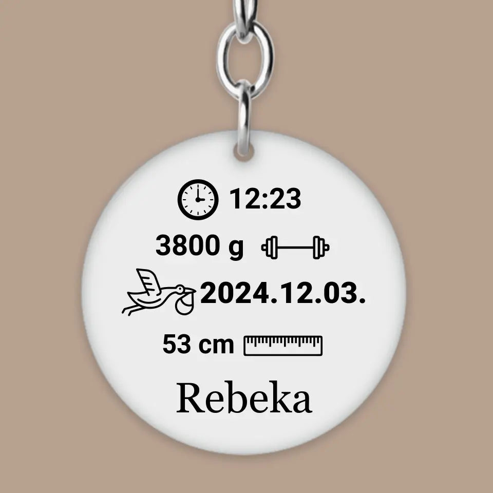 Baba kulcstartó – 1 gyermekes, emlékőrző ajándék