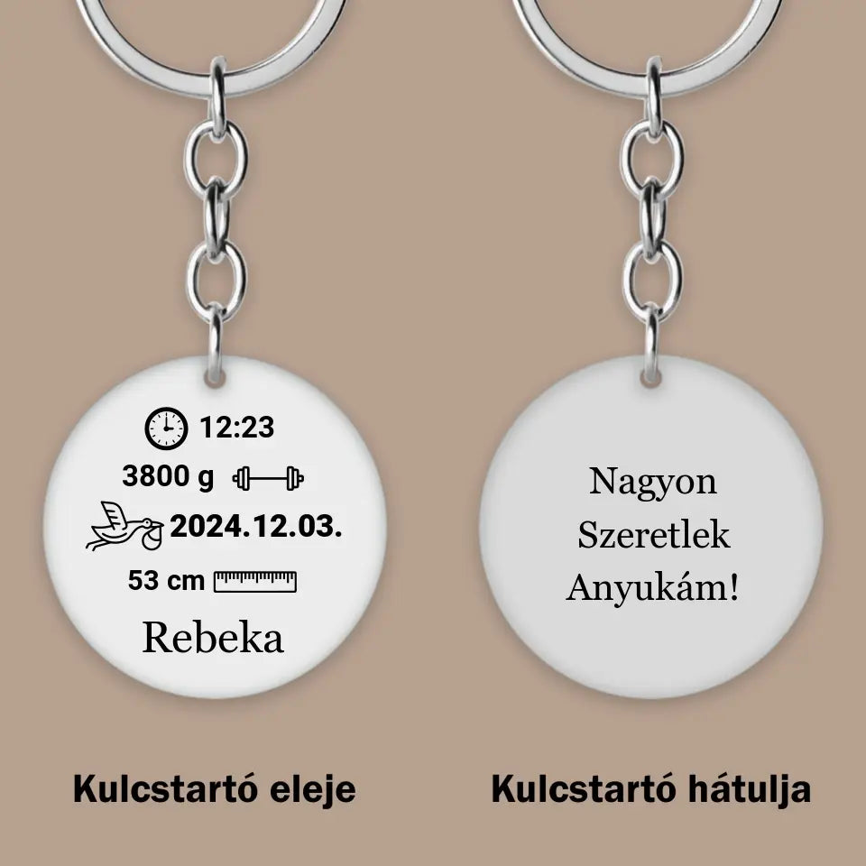 Baba kulcstartó – 1 gyermekes, ajándék szülőknek