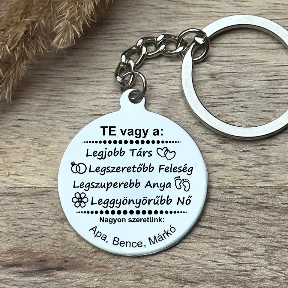 Anya csak egy van kulcstartó, ajándék anyukáknak