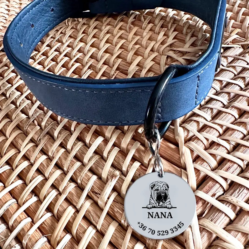 Shar pei kutyabiléta aranyos medál