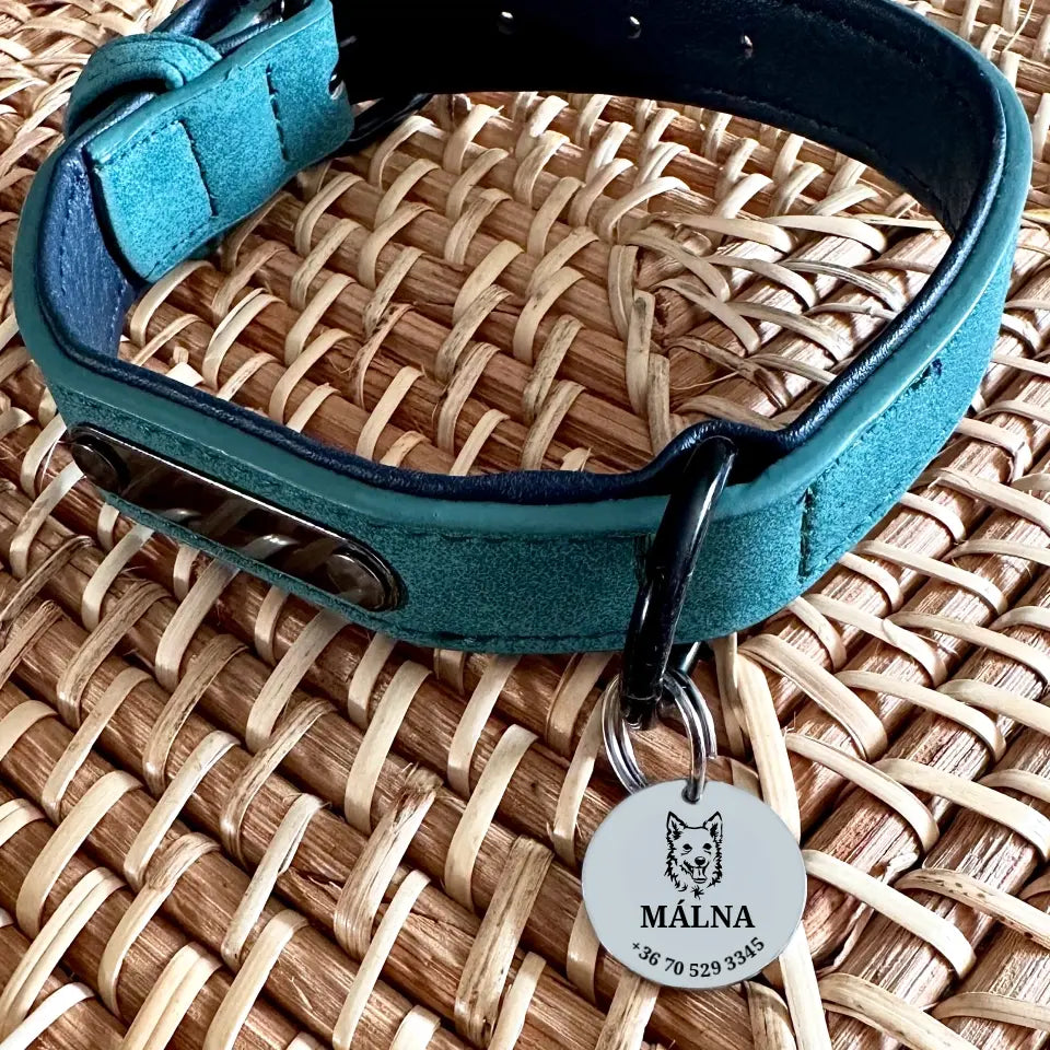 Mudi kutyának gravírozott biléta