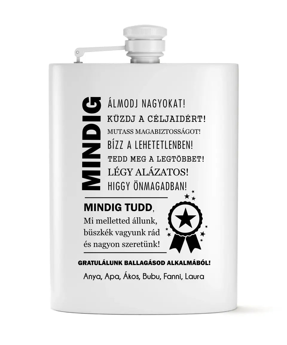Ballagási ajándék fiúknak – egyedi flaska szett saját nevekkel