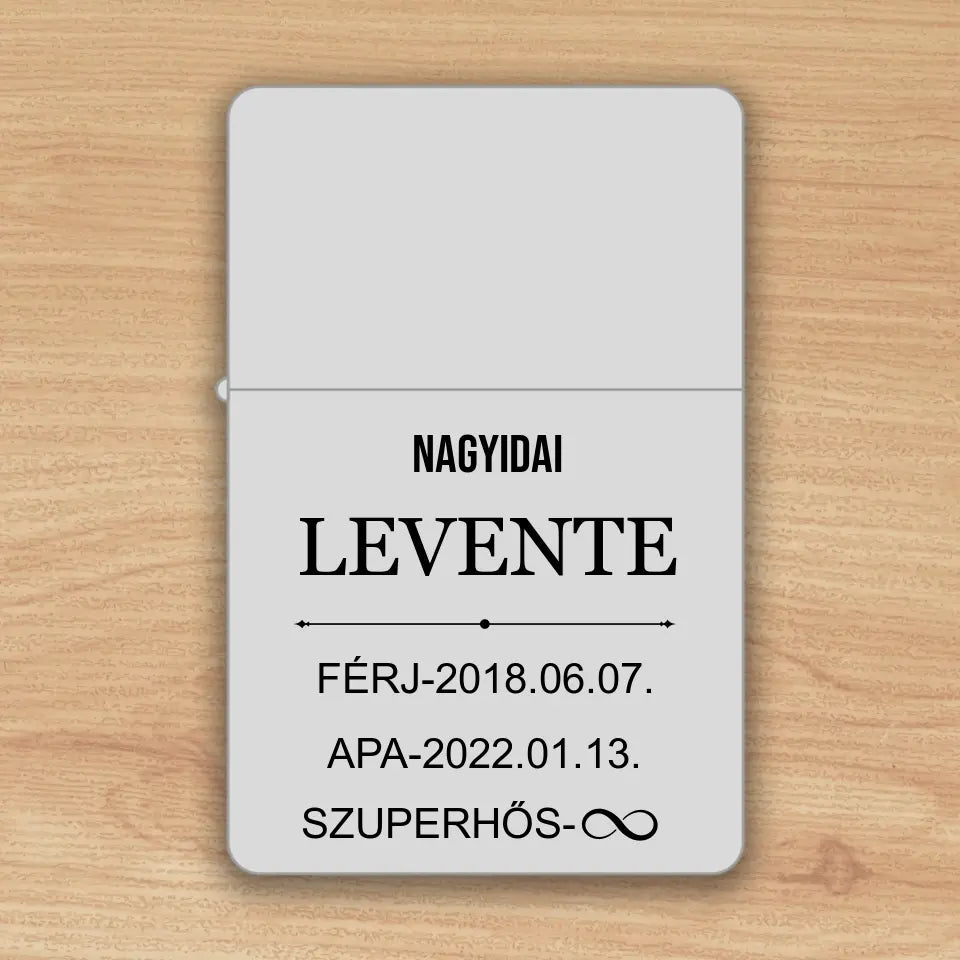 Zippo öngyújtó édesapáknak, egyedi ajándék
