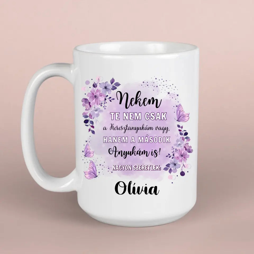 Egyedi bögre keresztanyáknak