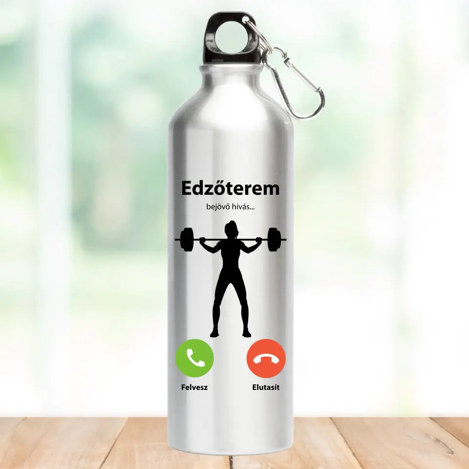 Hív az edzőterem vicces kulacs