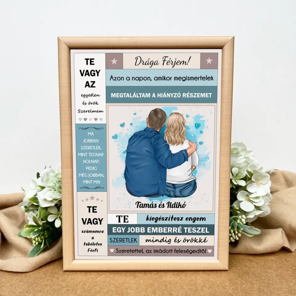 Drága férjem - ajándék kép férfiaknak