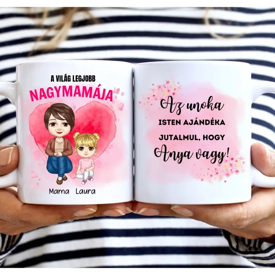 Bájos bögre nagymamának, 2 oldalas