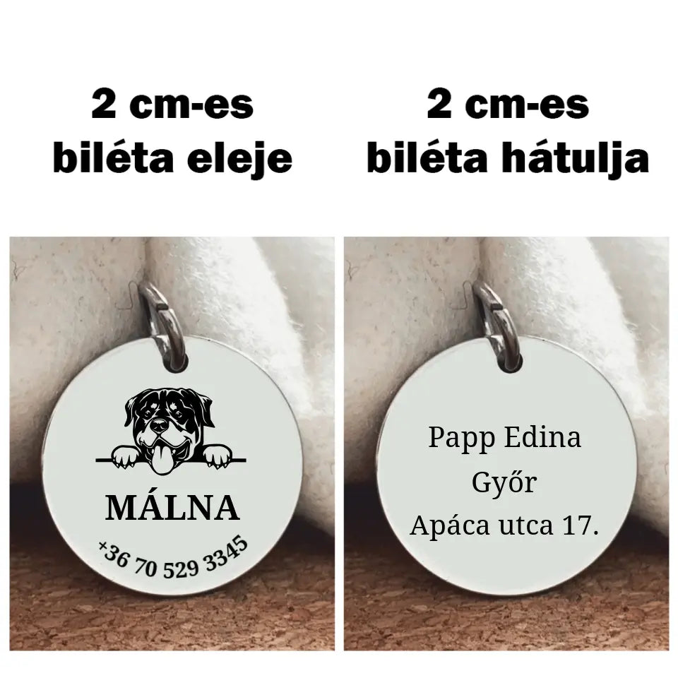 medál Rottweiler kutyának