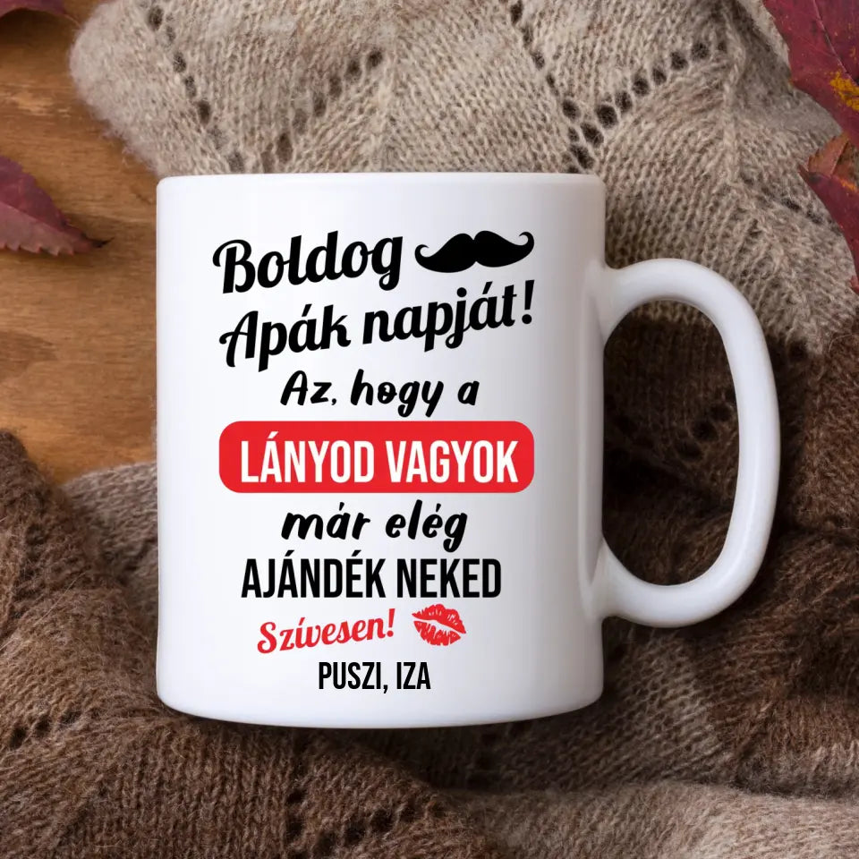 Boldog Apák napját! - bögre apák napjára