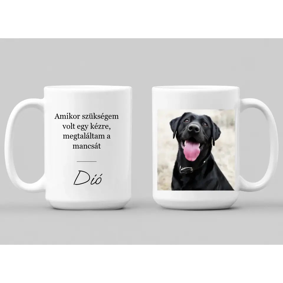 2 oldalas kutyás bögre képpel