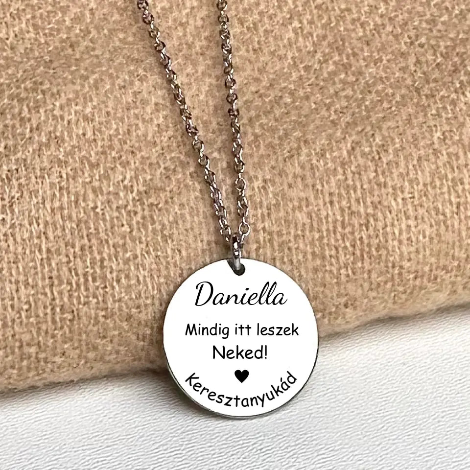 Ajándék keresztelőre, emlékőrző nyaklánc