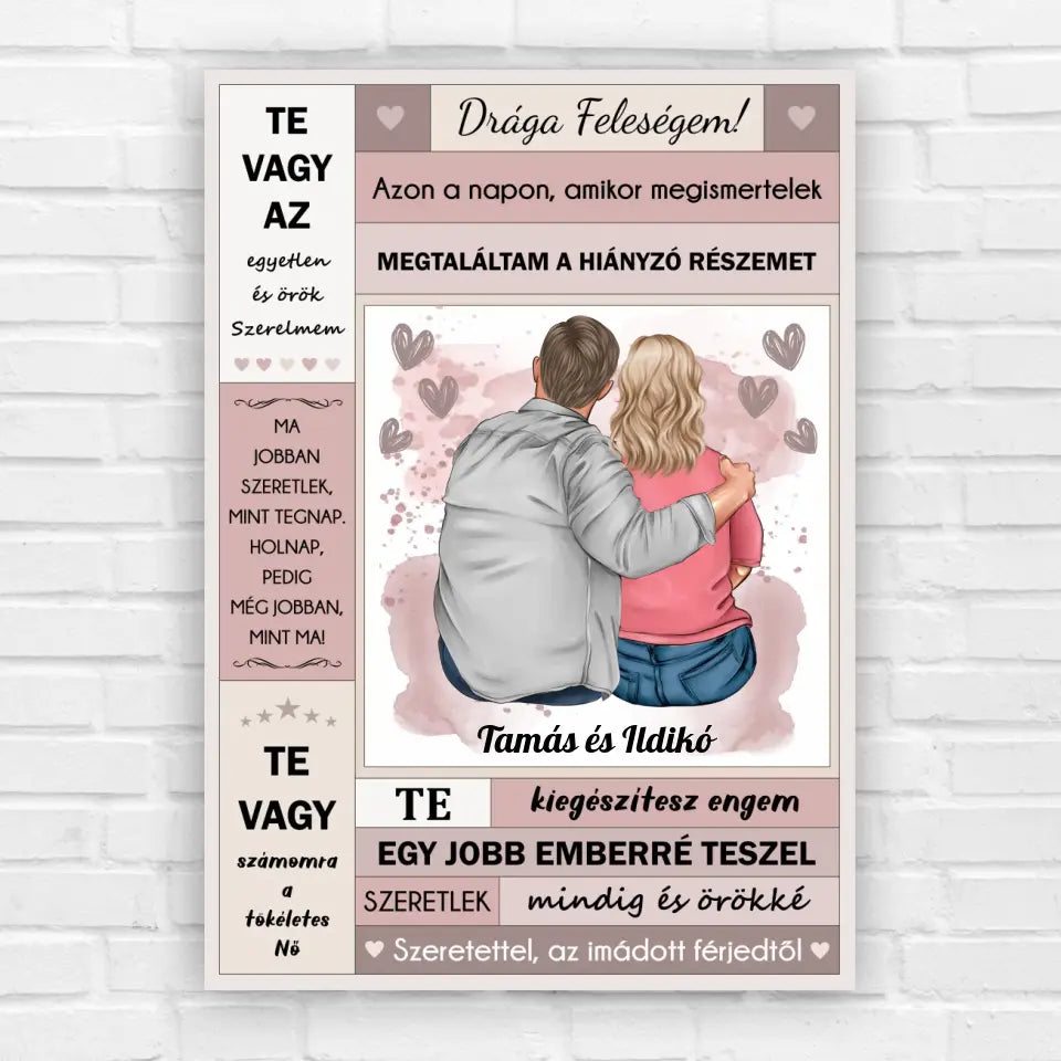 romantikus ajándék feleségnek