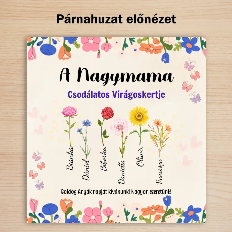 Hangulatos díszpárna nagymamáknak