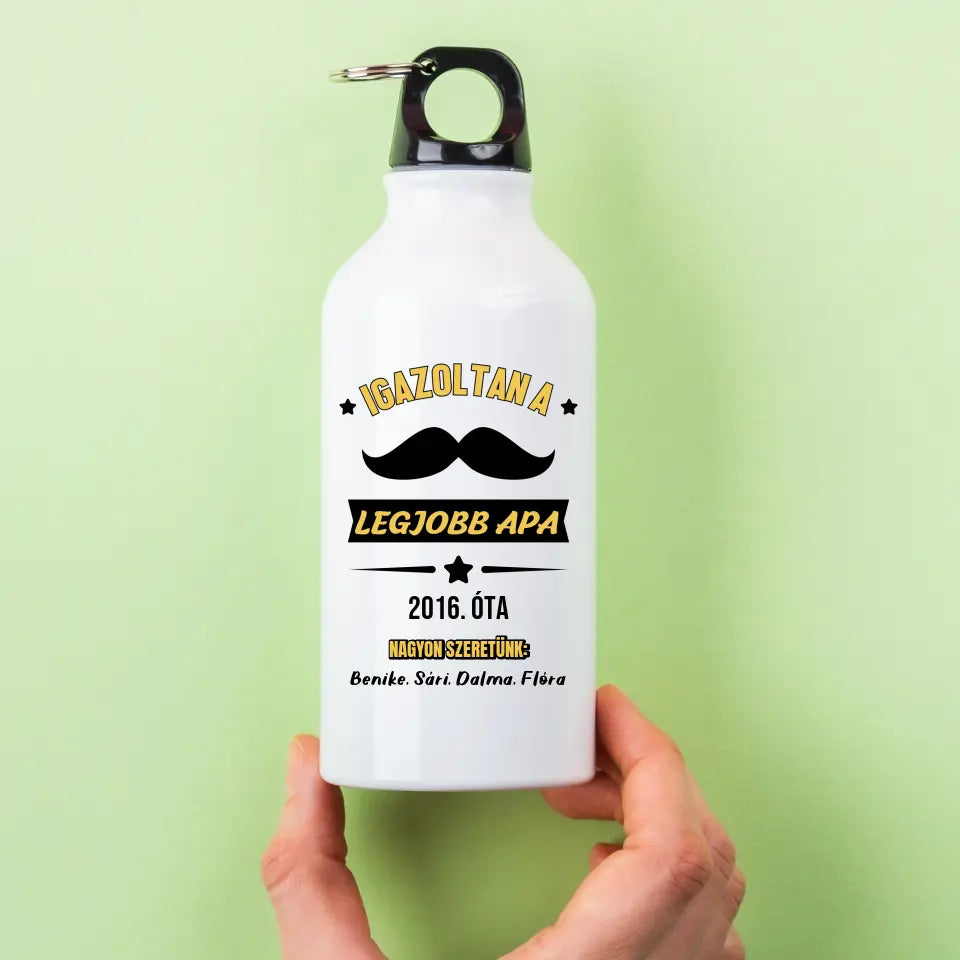 Egyedi kulacs igazoltan a legjobb apa felirattal