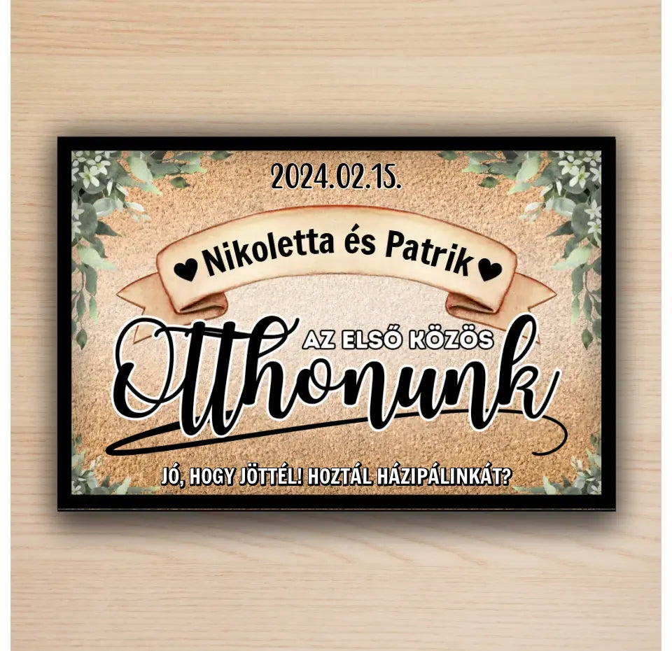 Első közös otthonunk - lábtörlő