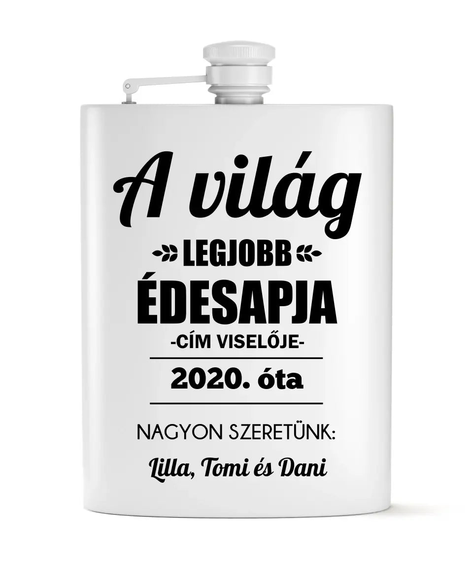 Egyedi flaska a világ legjobb édesapjának