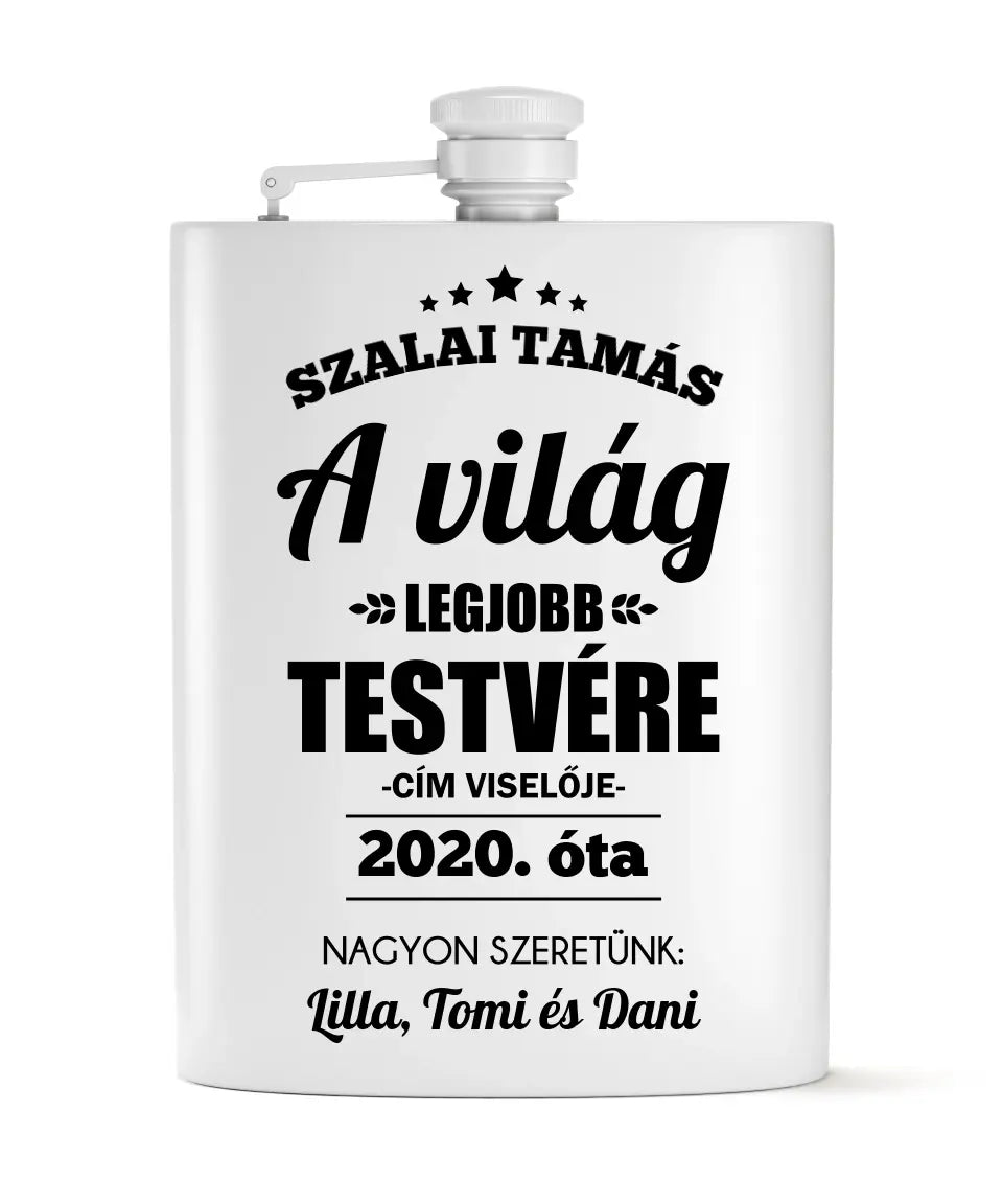 Egyedi flaska szett a világ legjobb testvérének