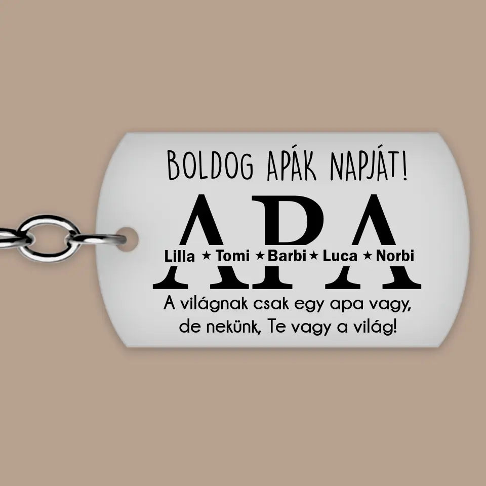 apák napi ajándék kulcstartó
