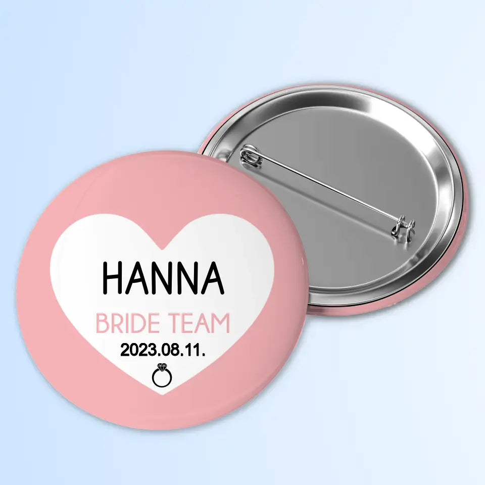 neves lánybúcsú kitűző