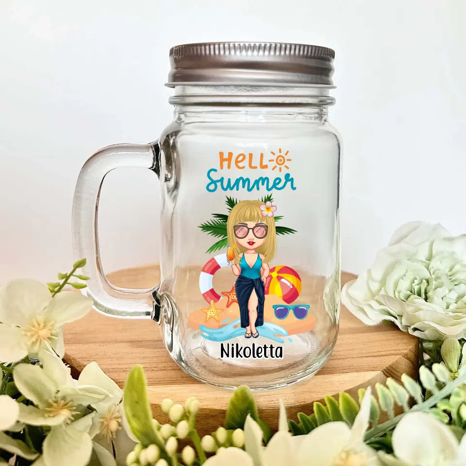 Bună vară - pahar de limonadă personalizabil