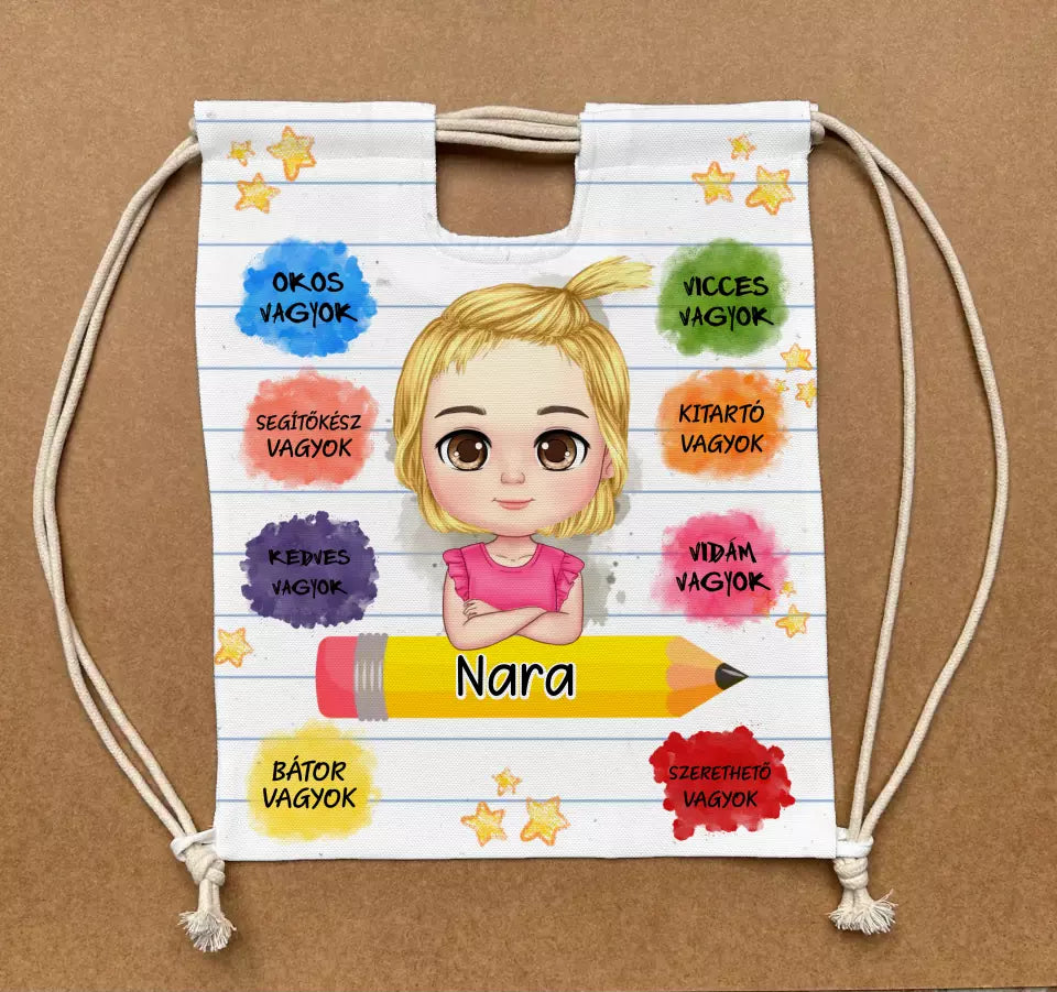 saját neves tornazsák lánynak