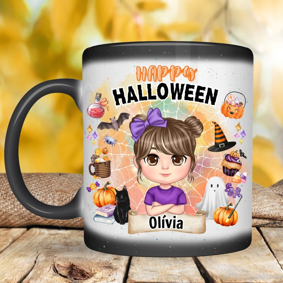 kislány halloween bögre