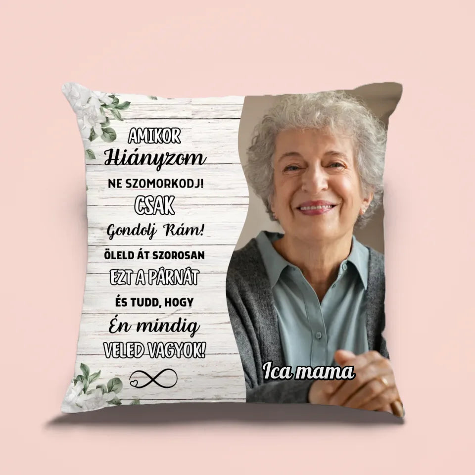 virágos, emlékőrző párna