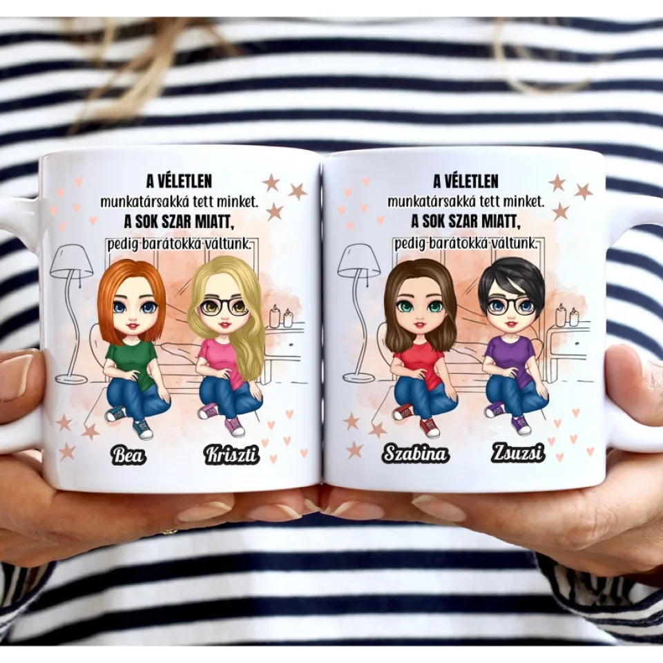 Legjobb kolléganő ajándék, egyedi bögre - több kollégás verzió

